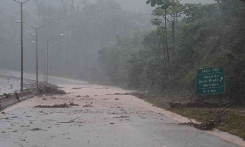 Chuvas: confira os pontos de interdição nas rodovias de Minas Gerais